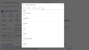google business profile attributes