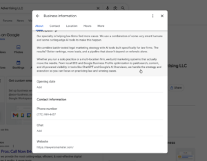 google business profile example