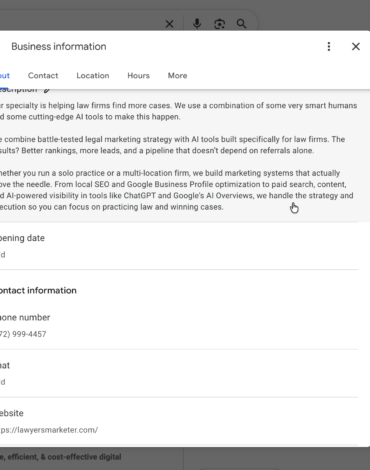 google business profile example
